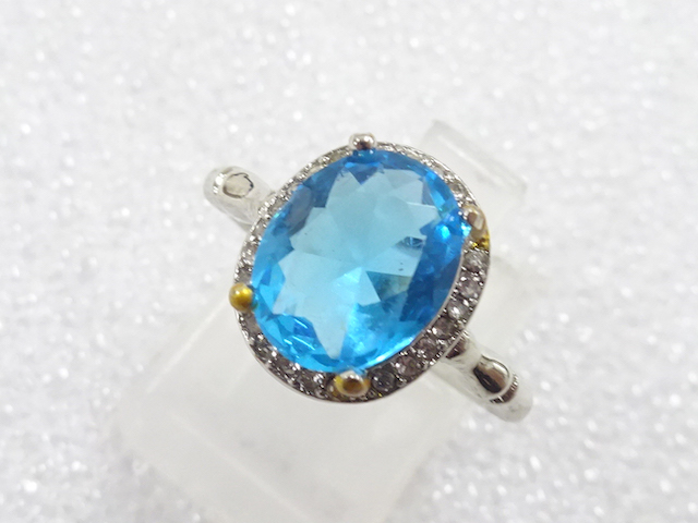 JAPANESE KIMONO / COLORED STONE RING (SIZE 11.5)